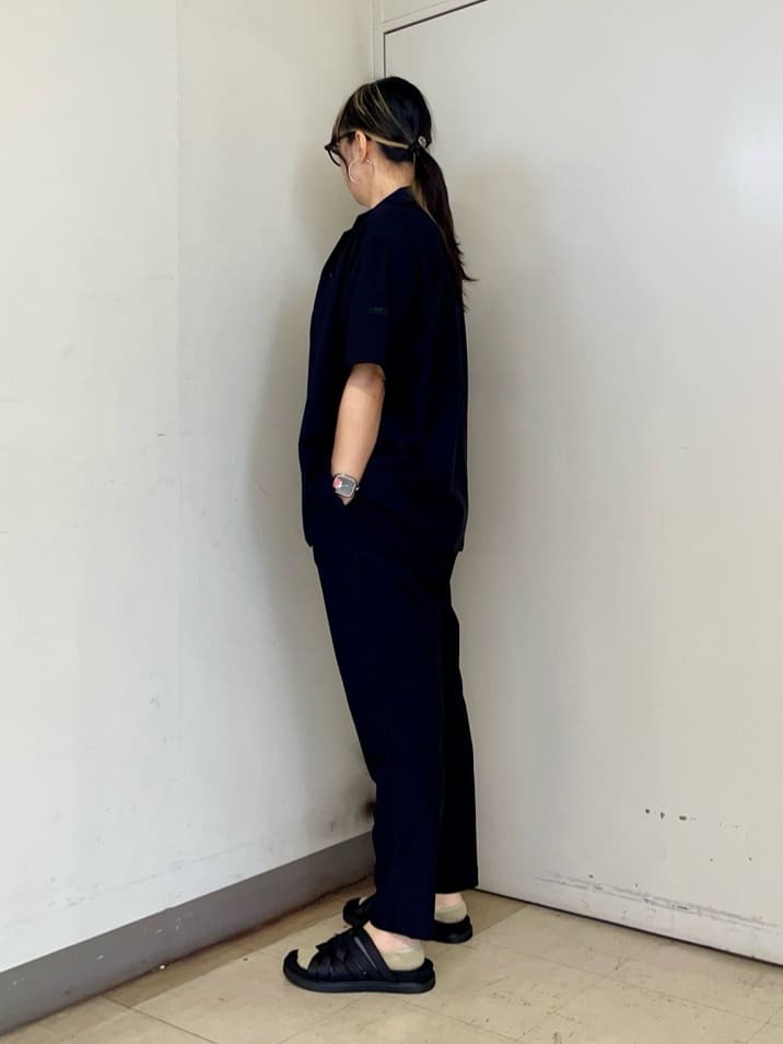 iwさんの「TAKEO KIKUCHI｜【COOL CITY WEAR】エアートール オープンカラーシャツ /接触冷感・通気性」を使ったコーディネート