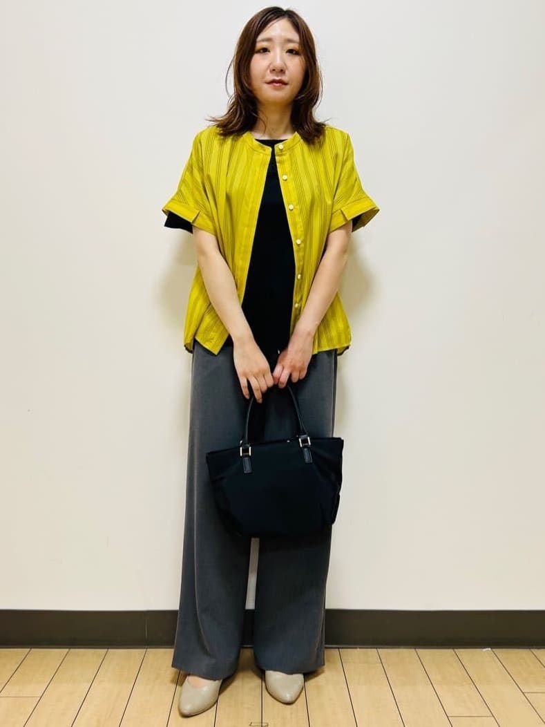 miiiさんの「Reflect｜【洗える】ドビーストライプブラウス」を使ったコーディネート
