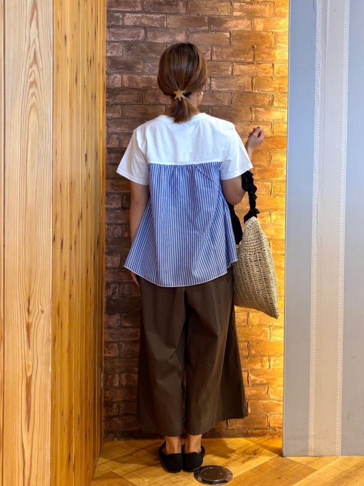 mieさんの「SHOO･LA･RUE｜【ひんやり/UV】キレイもすっきりも叶える マリン風ガウチョパンツ」を使ったコーディネート