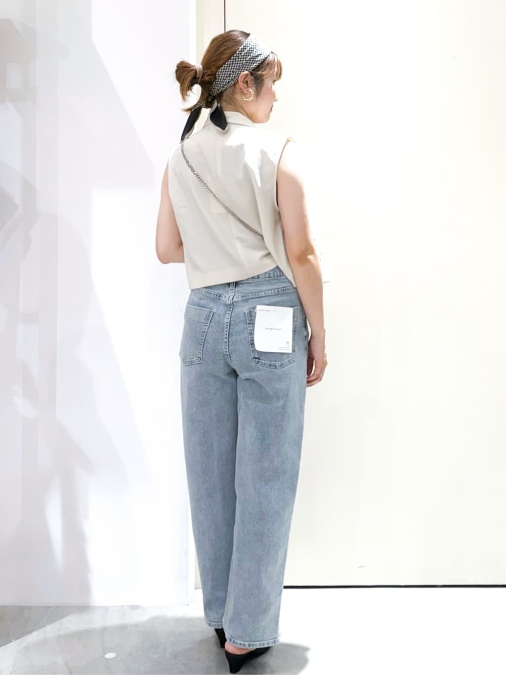 sayaさんの「OPAQUE.CLIP｜ショートテーラードジレ【接触冷感／洗濯機洗い可】」を使ったコーディネート