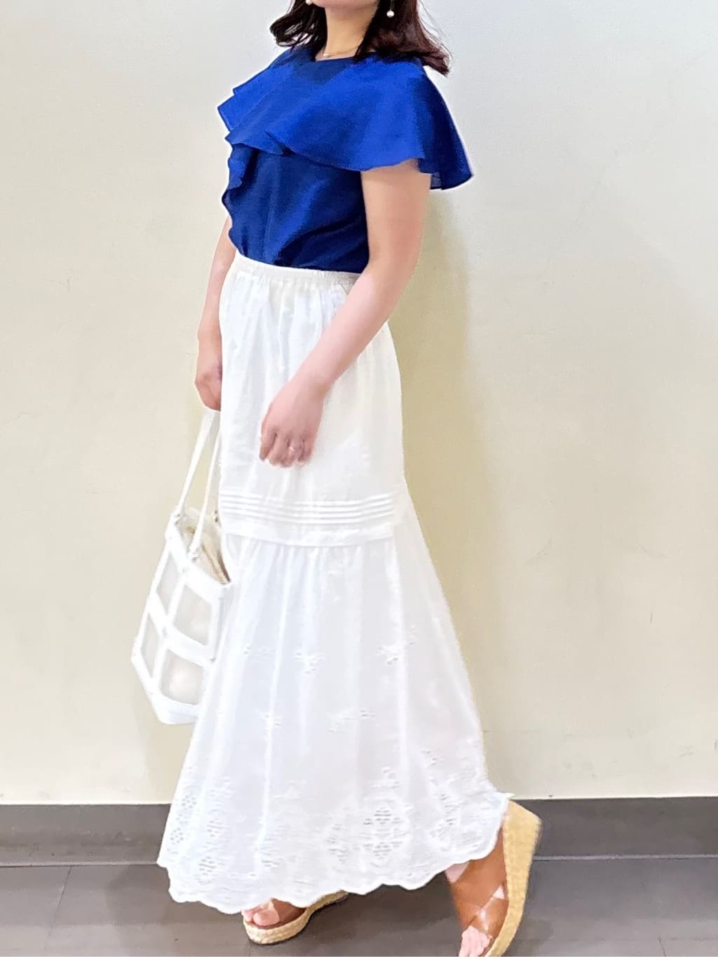 いくみさんの「UNTITLED｜【きれいめ/洗える/フリル】ラッフルシアーブラウス」を使ったコーディネート