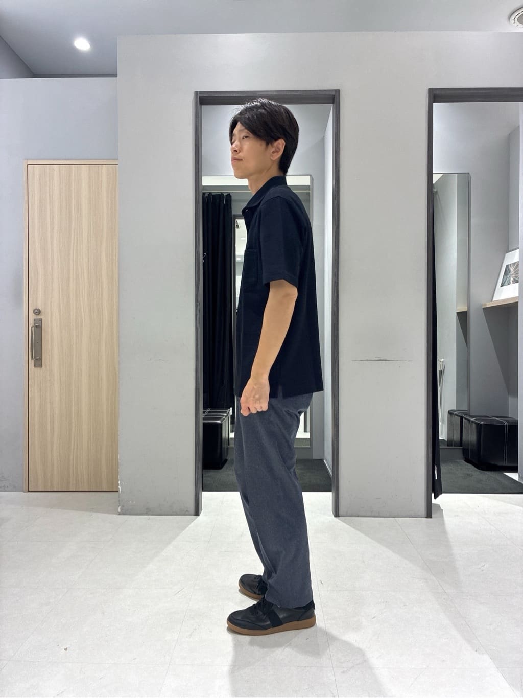 わいずみさんの「TAKEO KIKUCHI｜【抗菌防臭／9色5サイズ展開】ハニカムメランジ ポロシャツ」を使ったコーディネート