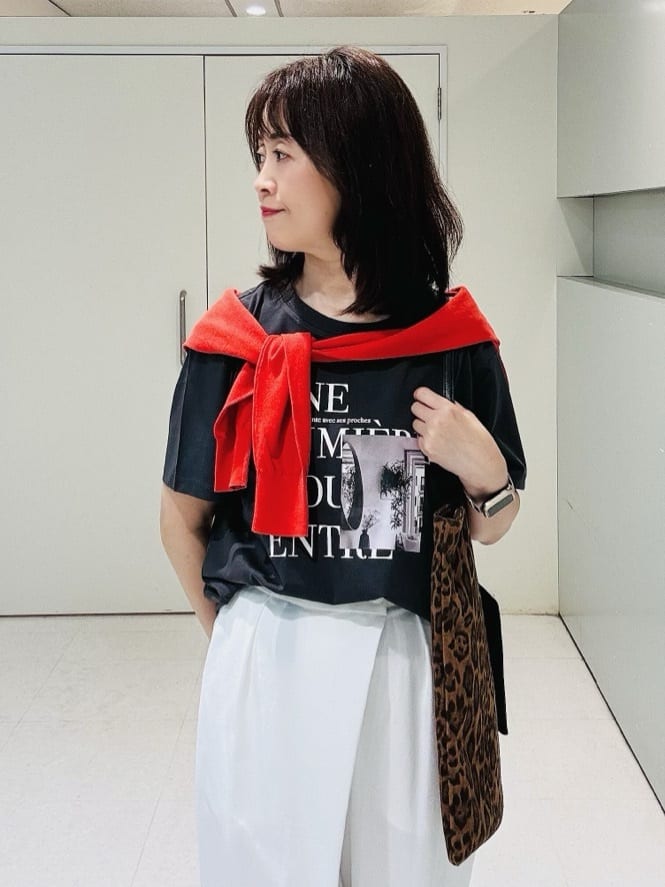makiさんの「UNTITLED｜【ロゴT/プリントT】グラフィックTシャツ」を使ったコーディネート