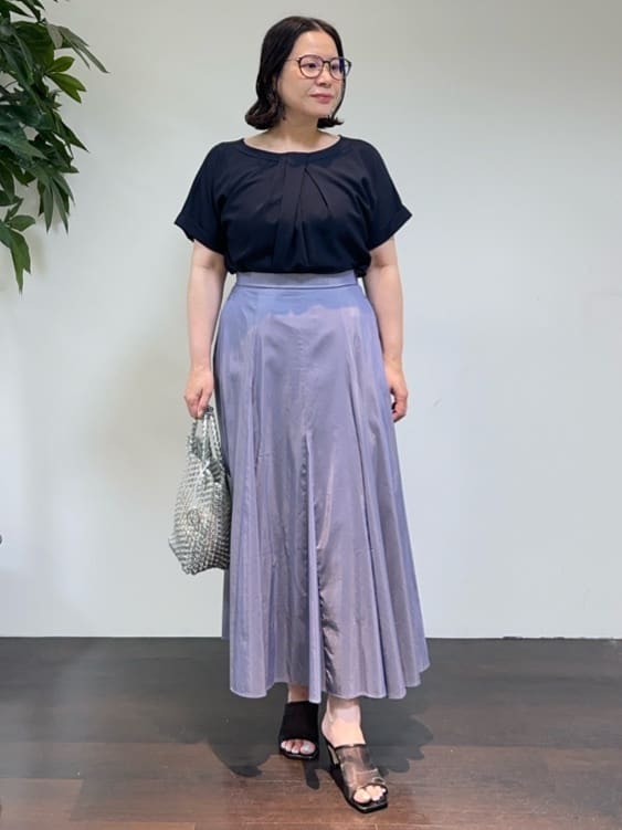 Asamiさんの「UNTITLED｜メタリックメッシュトート」を使ったコーディネート