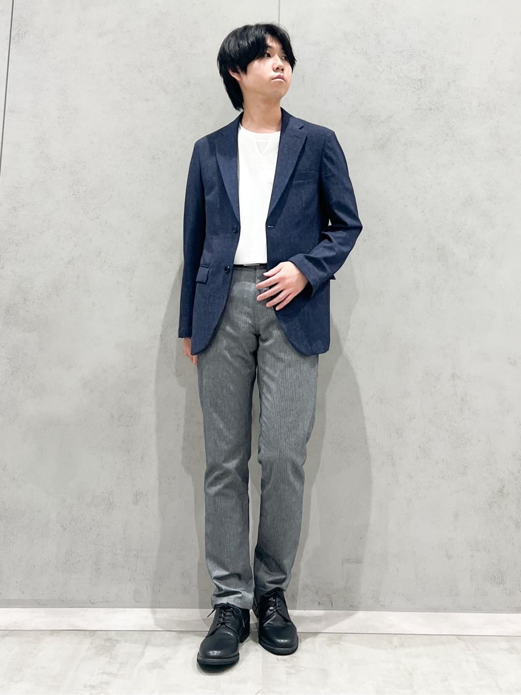 SHI-MAさんの「THE SHOP TK｜ツイルキーネック 半袖Tシャツ 接触冷感/洗濯機OK」を使ったコーディネート