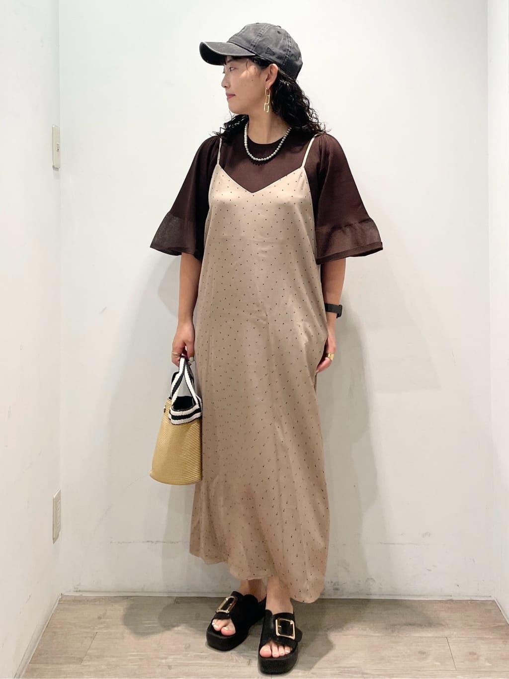 sumicaさんの「OPAQUE.CLIP｜《5色展開》シアーフレアスリーブニット【洗濯機洗い可】」を使ったコーディネート