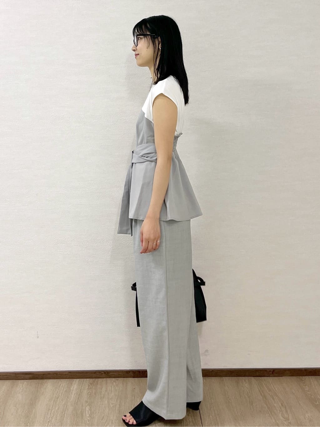 sachikoさんの「OPAQUE.CLIP｜ビスチェドッキングカットソー【洗濯機洗い可】」を使ったコーディネート