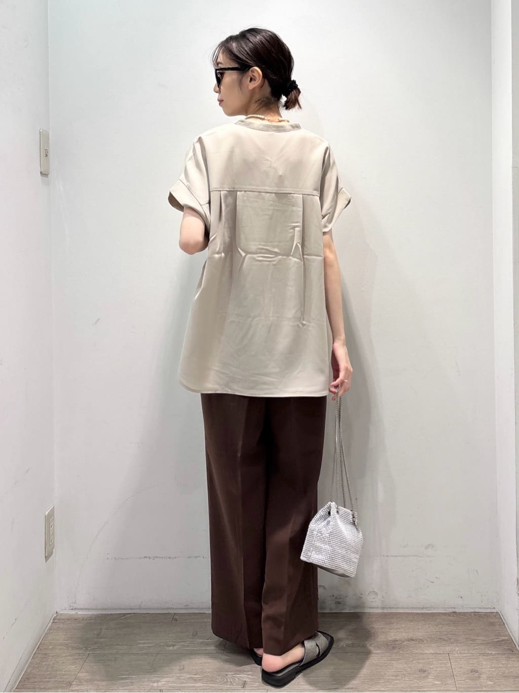 ぶまりんさんの「OPAQUE.CLIP｜《7色展開／SS-LLサイズ》ストレッチスキッパーブラウス／セットアップ対応【洗濯機洗い可／防シワ】」を使ったコーディネート