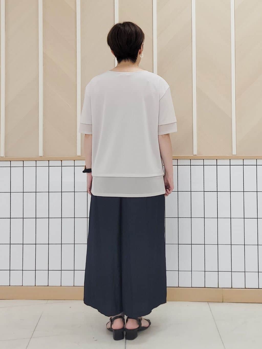 tomoさんの「COUP DE CHANCE｜【手洗い可】リラクシージャージトップス」を使ったコーディネート
