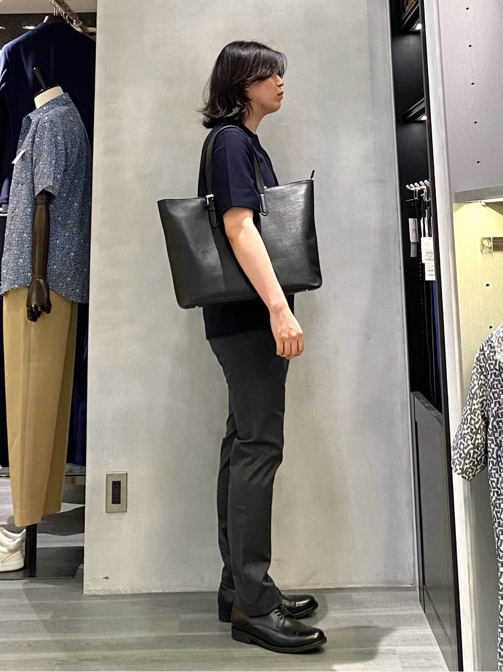 nishiさんの「TAKEO KIKUCHI｜【抗菌防臭】COOL DOTS（R）ドビープリント ジャケット」を使ったコーディネート