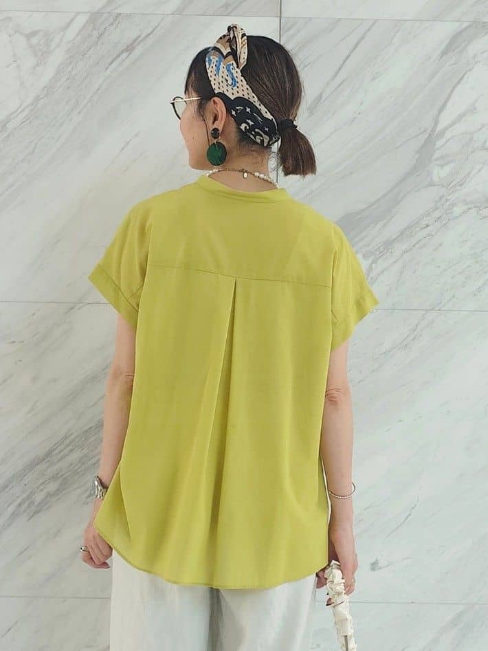 MUTSUKOさんの「UNTITLED｜【洗える/スキッパー】フレンチスリーブシアーブラウス」を使ったコーディネート