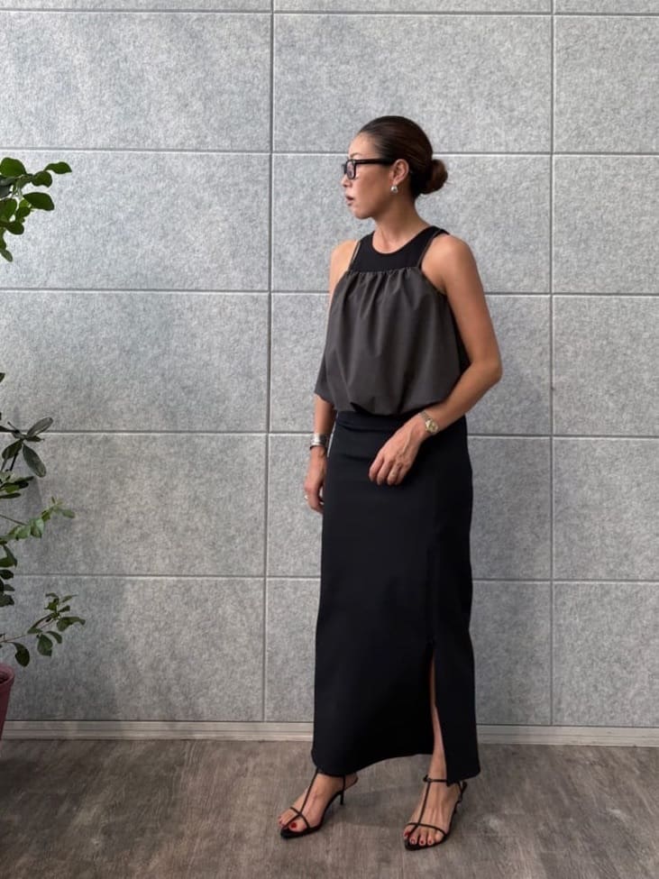 ibuさんの「CODE A｜slit jersey skirt」を使ったコーディネート