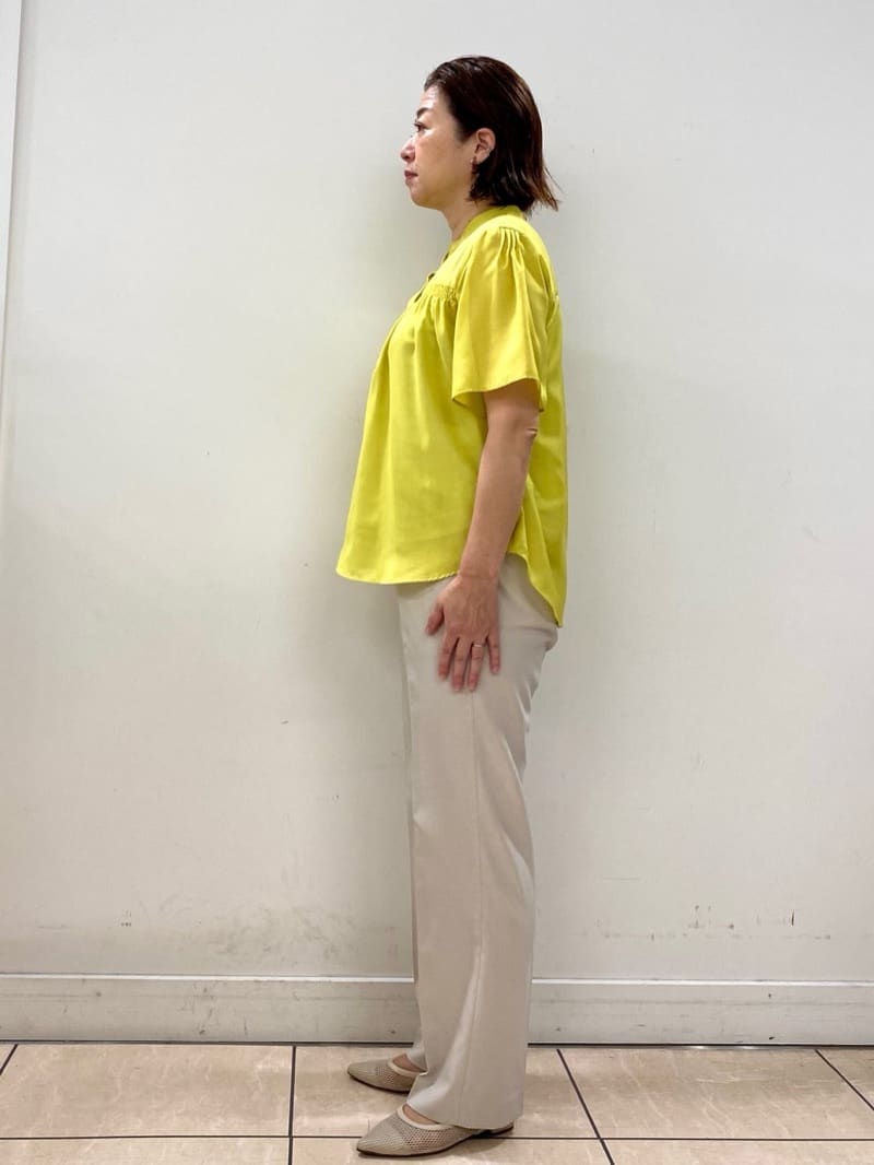 ksmさんの「Reflect｜【選べる5色◎／マシンウォッシュ可】シャーリングデザインブラウス」を使ったコーディネート