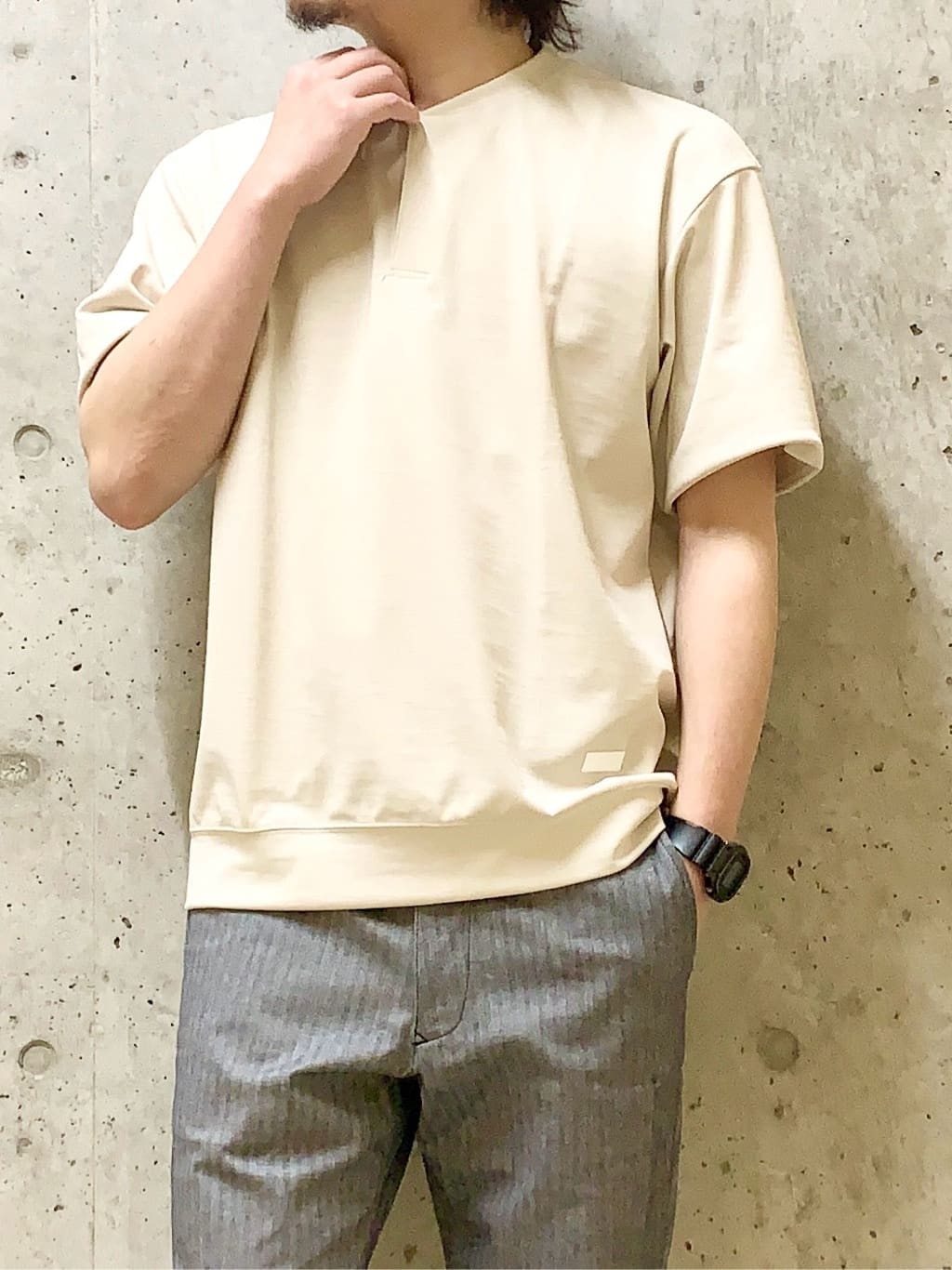 木村剛さんの「TAKEO KIKUCHI｜【Made in JAPAN】播州織 ヘリンボン ストレート パンツ」を使ったコーディネート