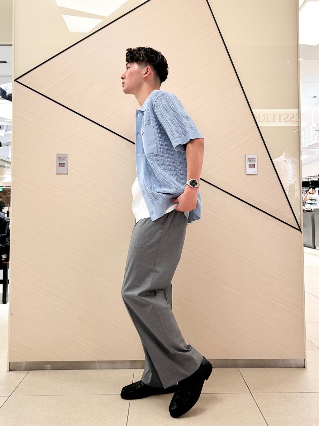 千葉亮太さんの「DRESSTERIOR｜オーガニックコットン キューバニットシャツ」を使ったコーディネート