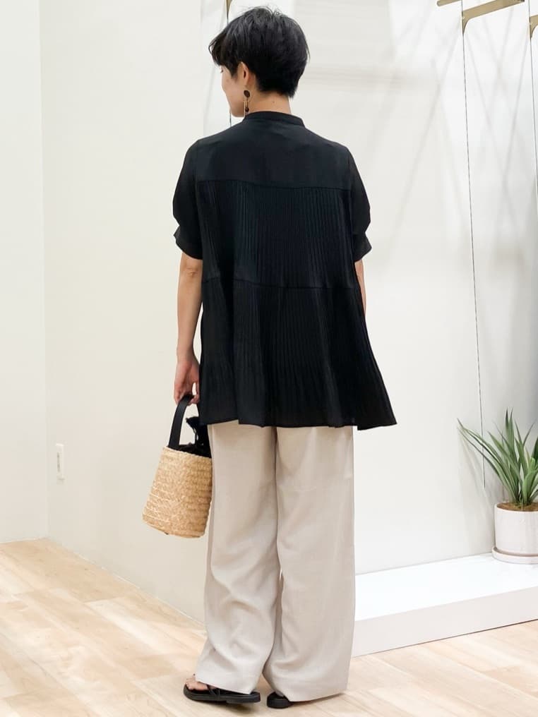 Keiさんの「grove｜【体型カバー】ラフに着たい　ティアードプリーツブラウス」を使ったコーディネート