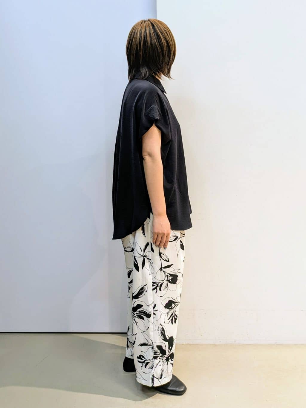 kotoさんの「THE SHOP TK｜コットンライクブラウス【接触冷感/洗濯機OK/UV/セットアップ可】」を使ったコーディネート