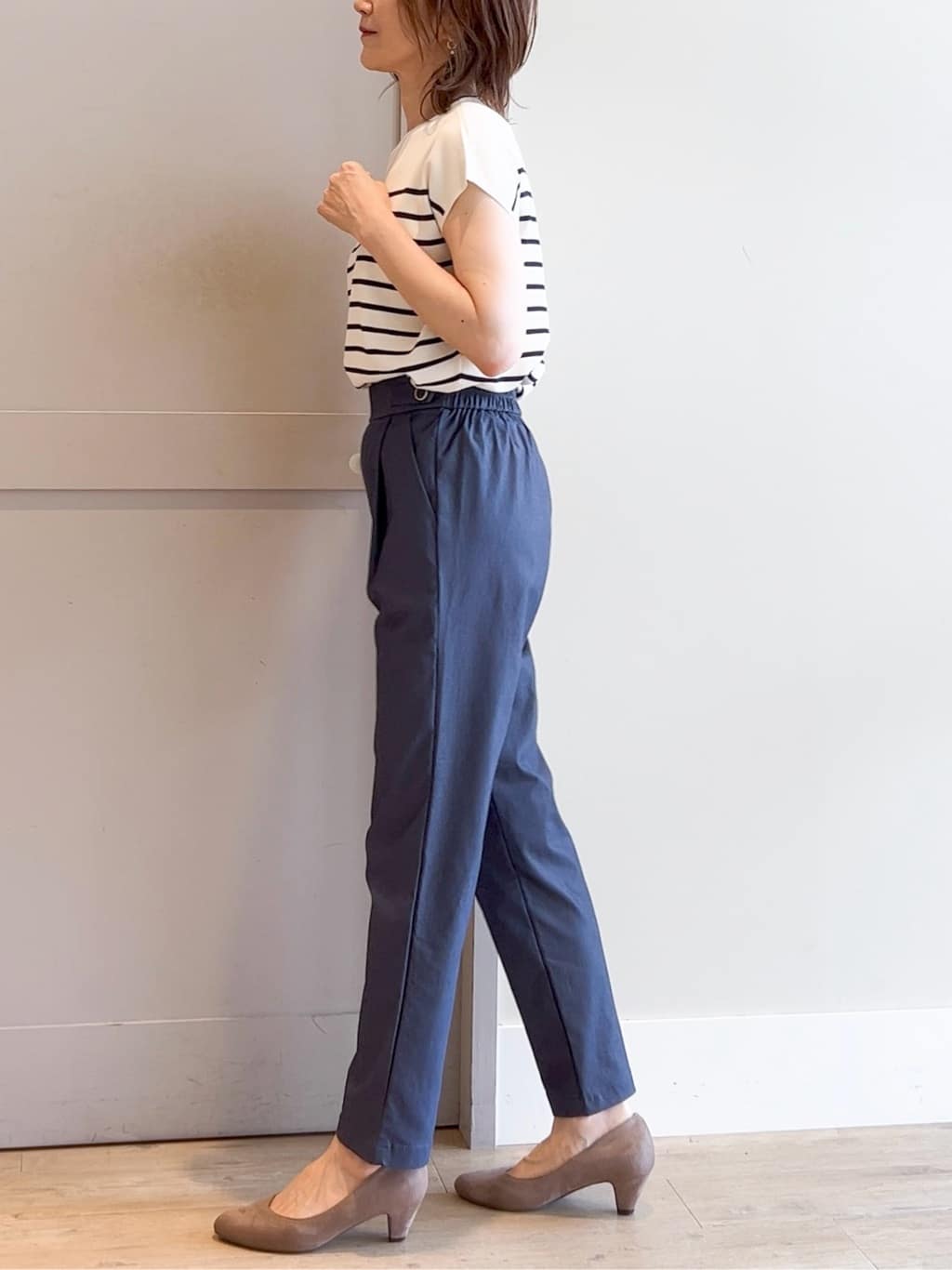 yamakoさんの「grove｜【冷感】サマーハイパーストレッチテーパードパンツ」を使ったコーディネート