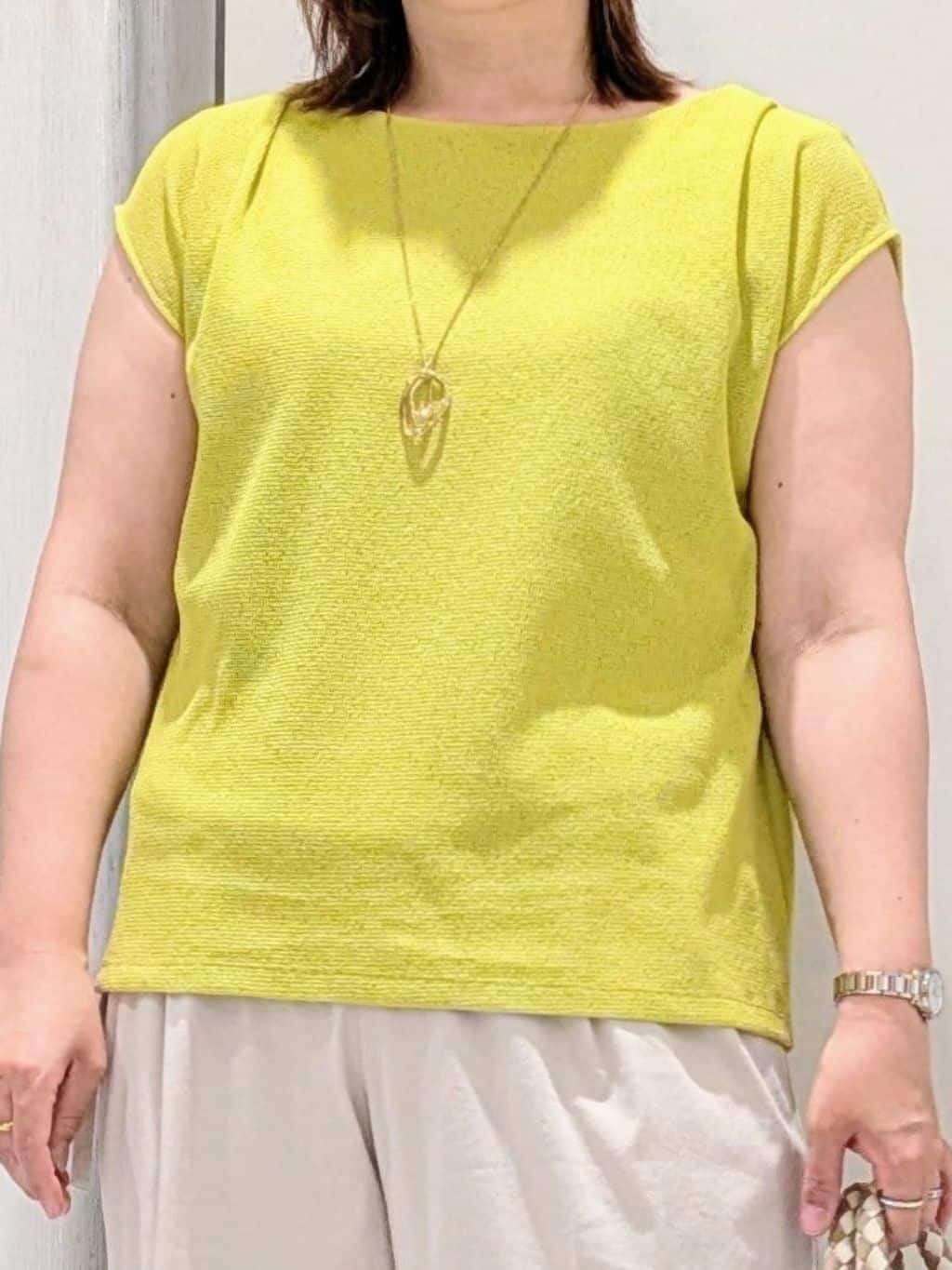 Onumaさんの「UNTITLED｜【ジャージ素材】インナードッキングシアーカットソー」を使ったコーディネート