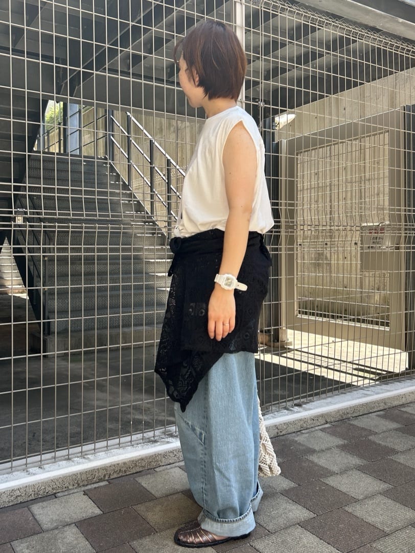 ga_riさんの「THE SHOP TK｜異素材切替フォトプリントTシャツ【洗える】」を使ったコーディネート
