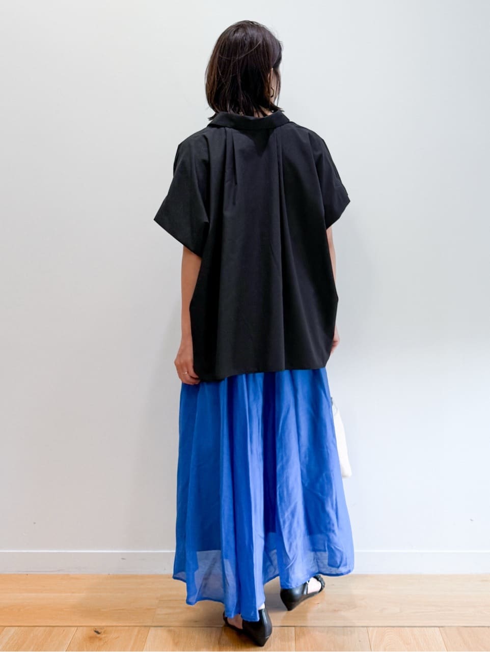 yuka.aさんの「OPAQUE.CLIP｜《andGIRL掲載》リラクシーシャツ【洗濯機洗い可】」を使ったコーディネート