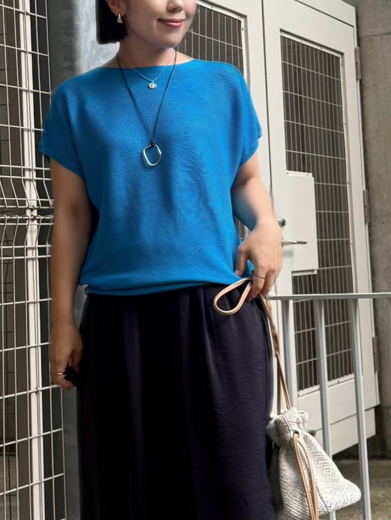 chさんの「THE SHOP TK｜【6色展開】さらさらフレンチニット【毛玉になりにくい/洗濯機OK】」を使ったコーディネート