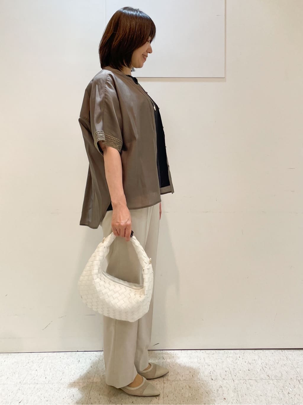 めいさんの「Reflect｜【マシンウォッシュ可】リネンライクフレアパンツ」を使ったコーディネート