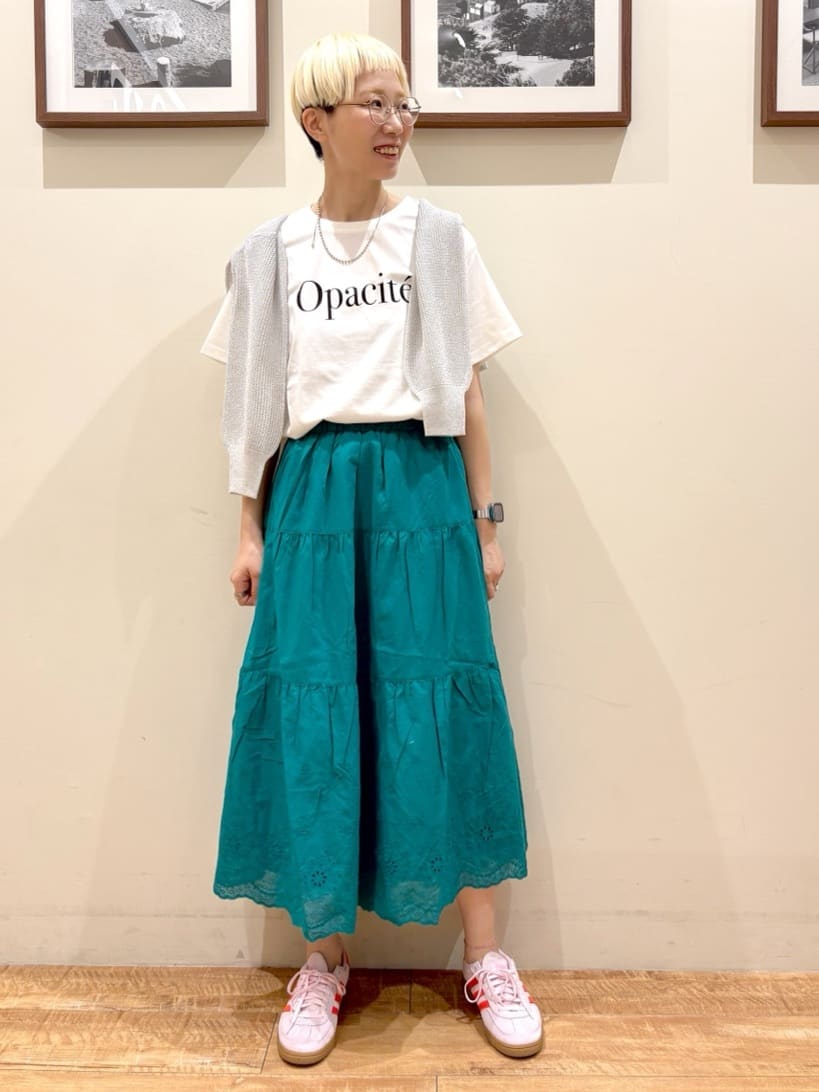 Ayumiさんの「SHOO･LA･RUE｜【S-LL/ひんやり/UV】選べる6柄でそれぞれ欲しくなる プリントTシャツ」を使ったコーディネート