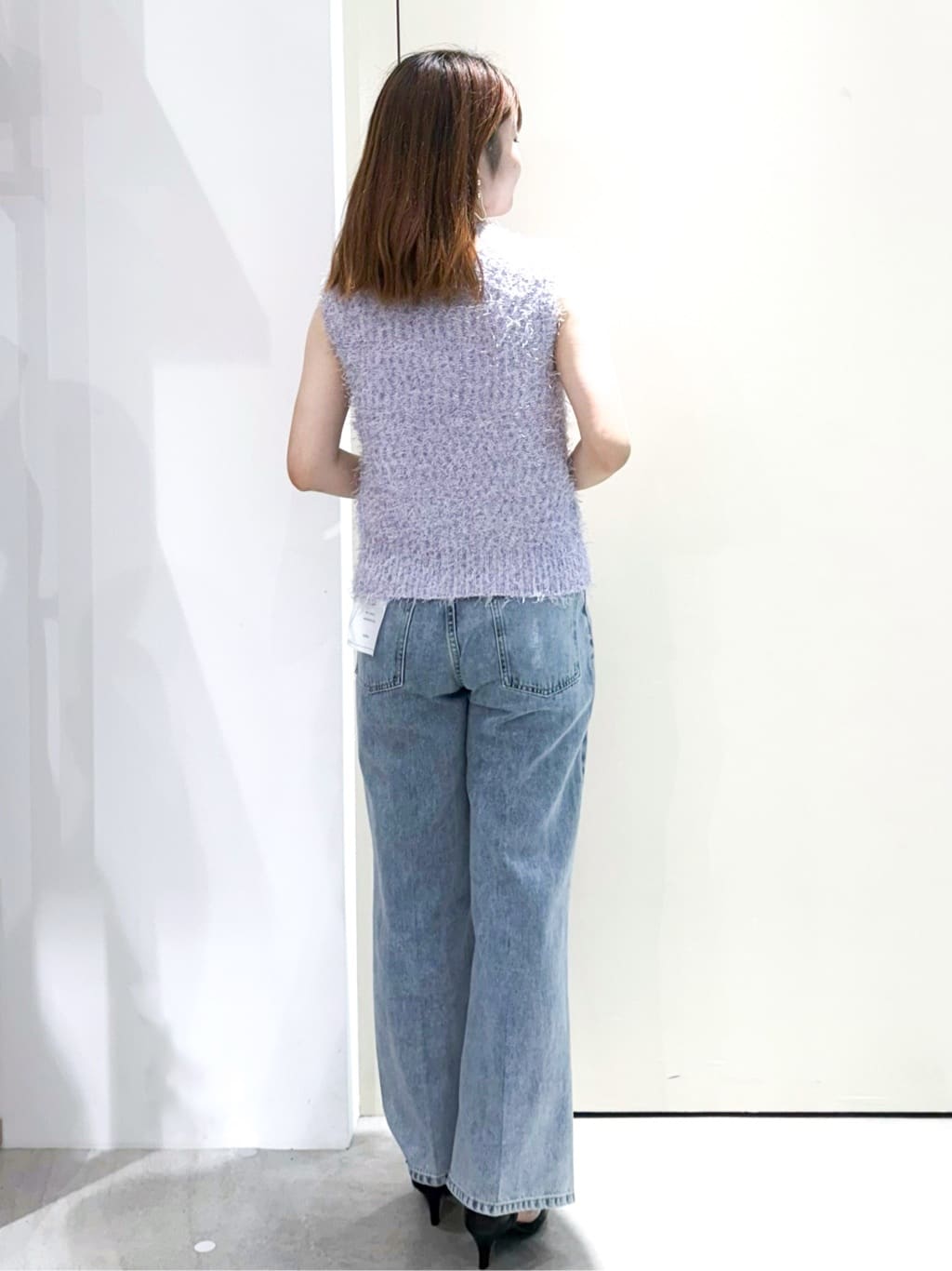 sayaさんの「OPAQUE.CLIP｜《Can Cam掲載》フリンジシャギーコンパクトベスト【洗濯機洗い可】」を使ったコーディネート