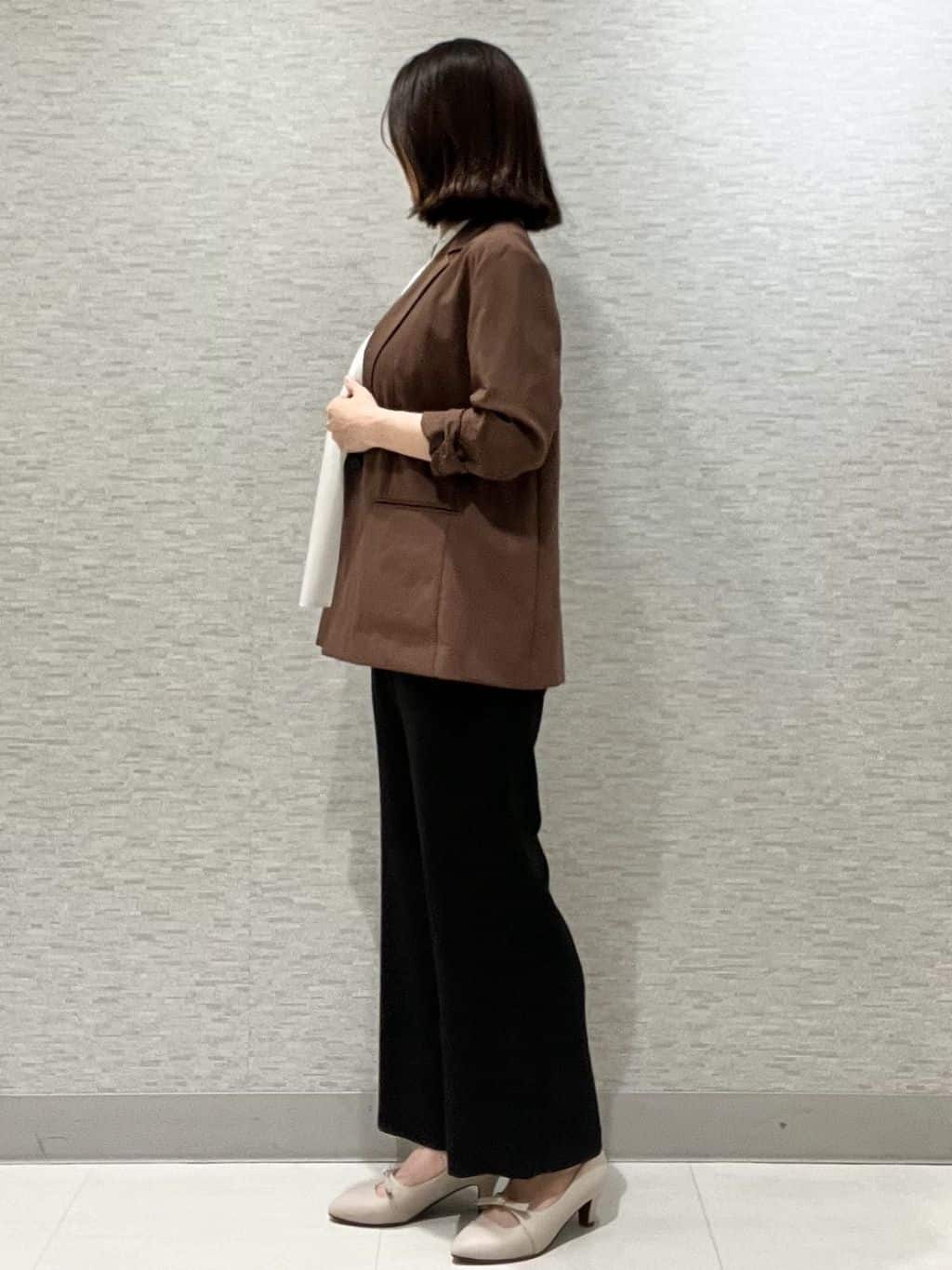 marikoさんの「Reflect｜【選べる5色◎／マシンウォッシュ可】シャーリングデザインブラウス」を使ったコーディネート