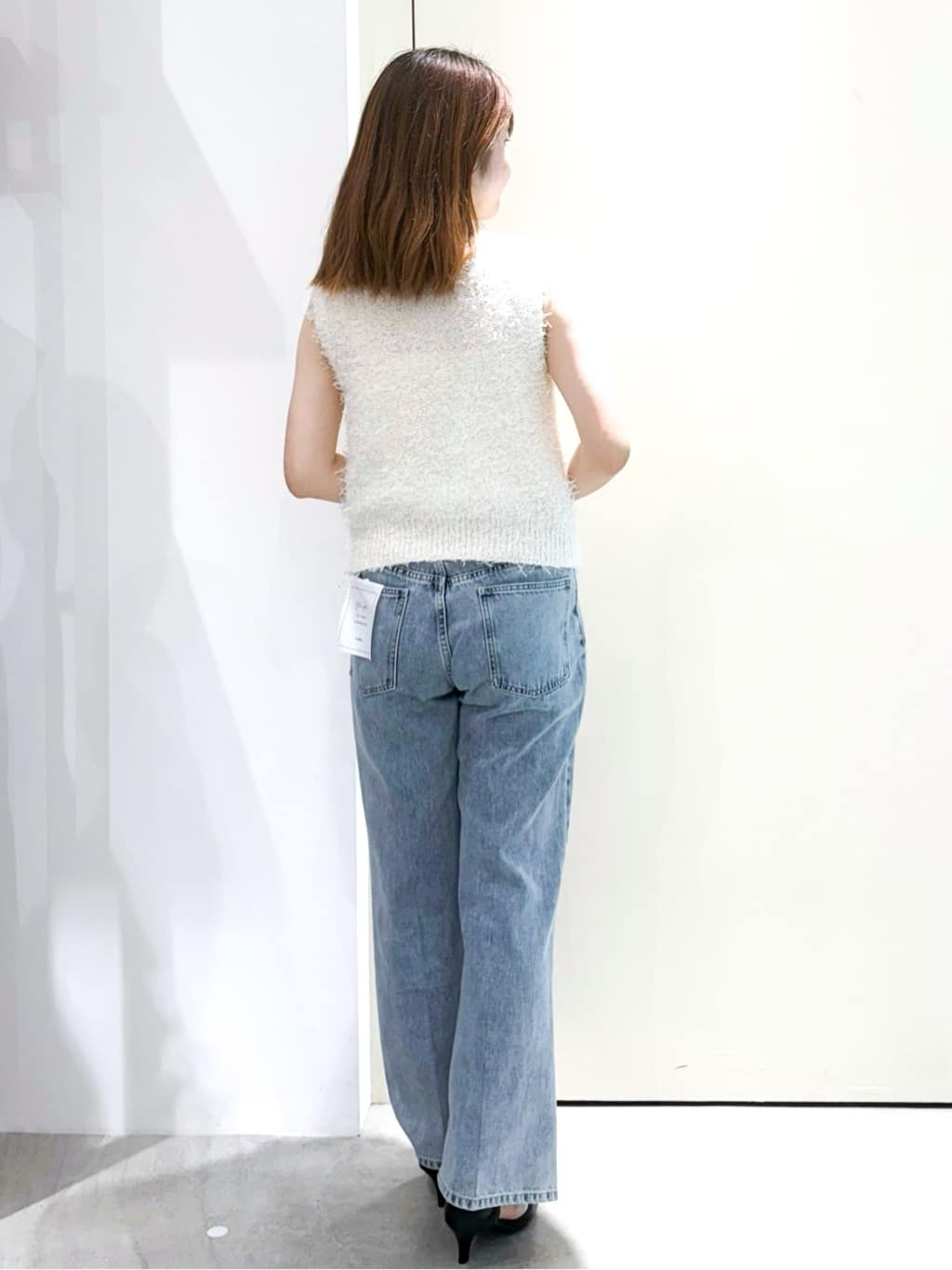 sayaさんの「OPAQUE.CLIP｜《Can Cam掲載》フリンジシャギーコンパクトベスト【洗濯機洗い可】」を使ったコーディネート
