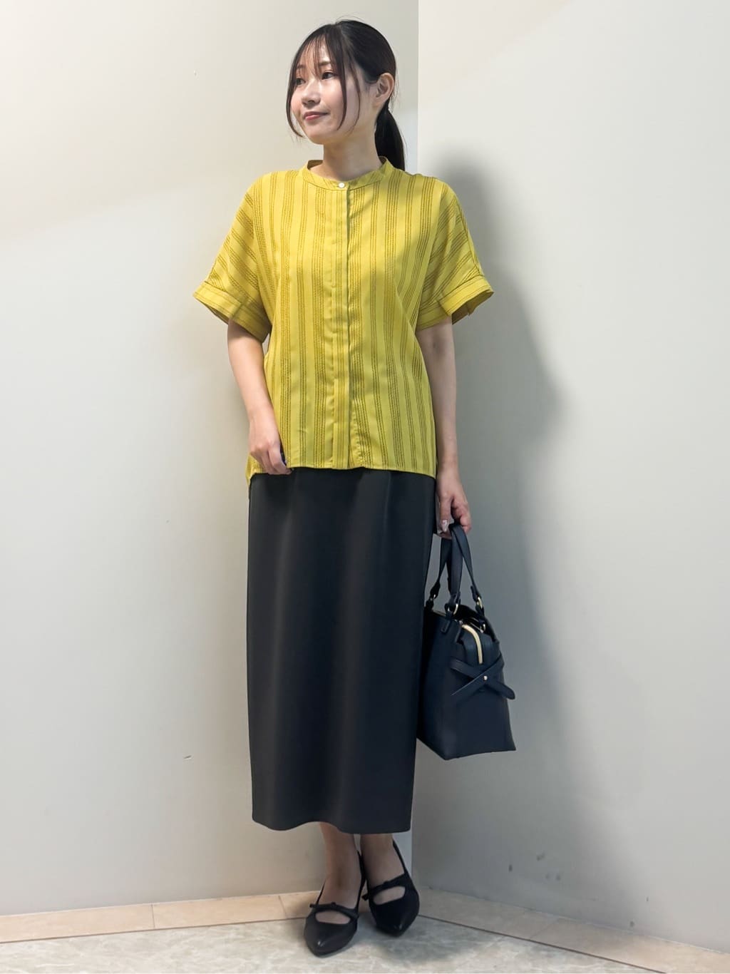 Sawaさんの「Reflect｜【洗える】ドビーストライプブラウス」を使ったコーディネート