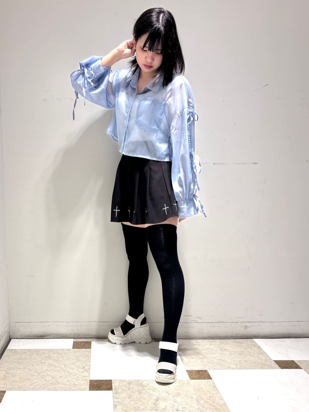 夜桜さんの「ESPERANZA｜キルティングウェッジソールスポサン」を使ったコーディネート