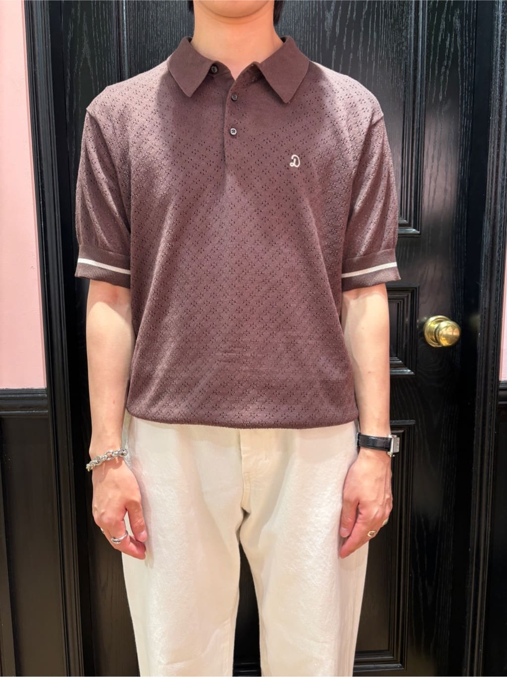 kaminaga さんの「DRESSTERIOR｜レースジャカード ニットポロ」を使ったコーディネート