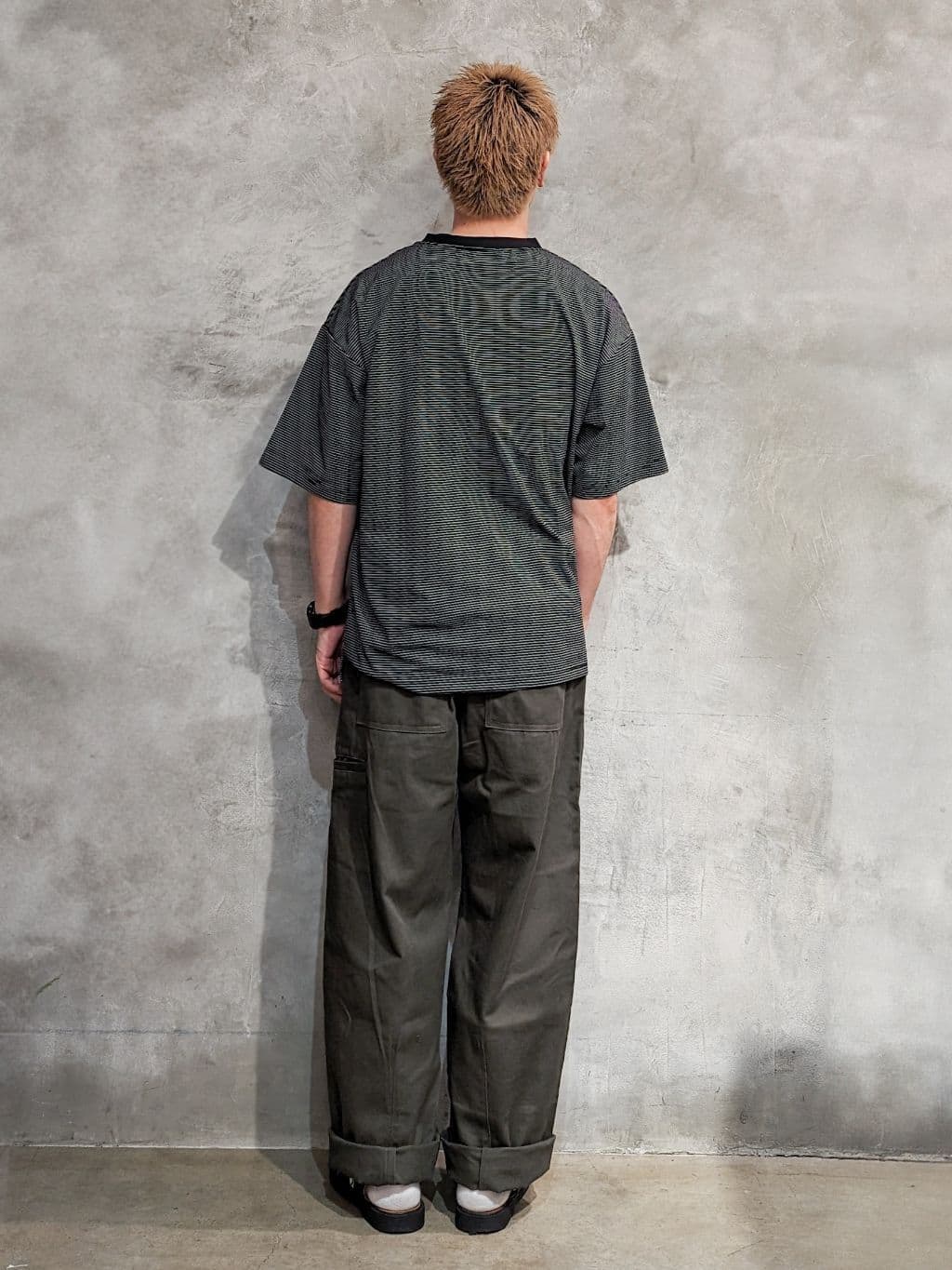 daiさんの「THE SHOP TK｜パーフェクテックボーダー 半袖Tシャツ 吸水速乾／洗濯機OK」を使ったコーディネート