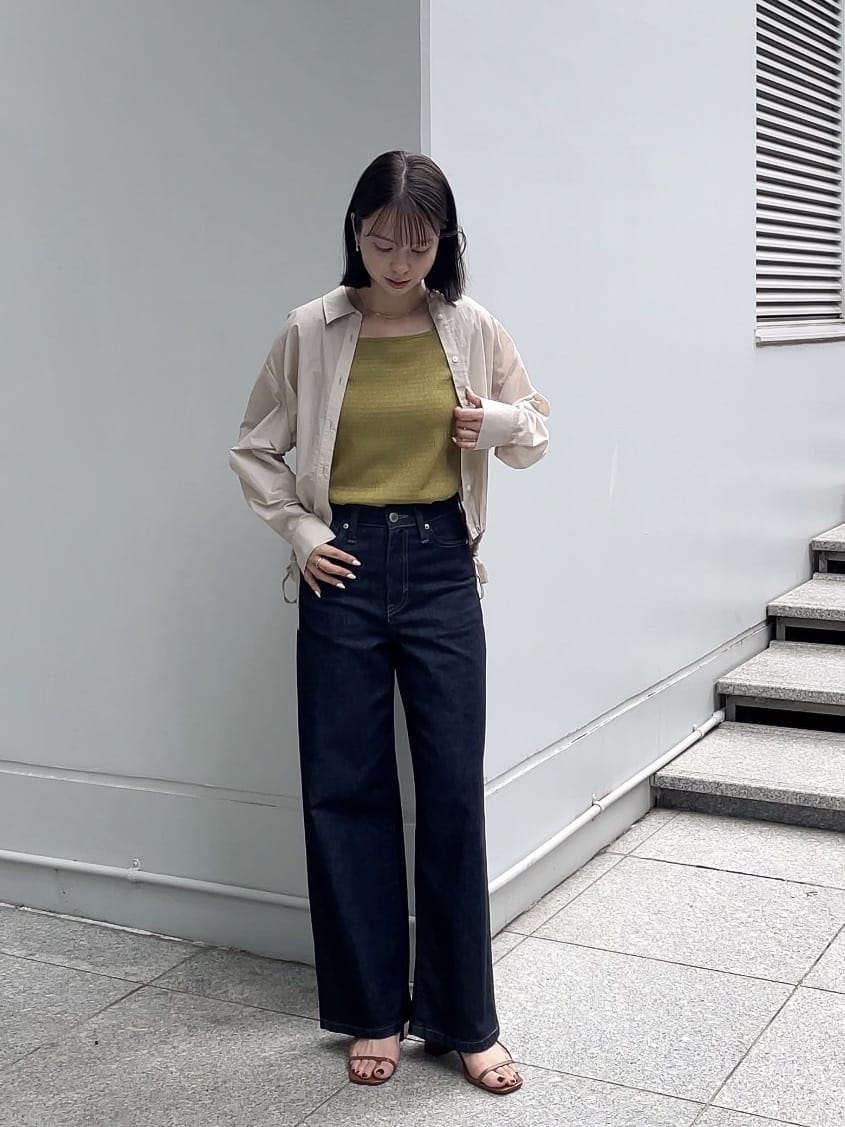 NATSUMIさんの「grove｜◆ジャカードスクエアネックタンク」を使ったコーディネート