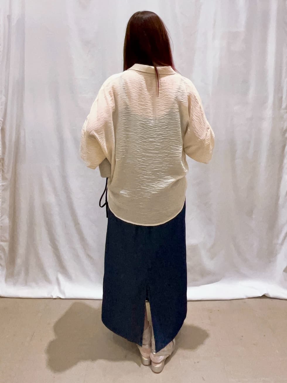 ゆっきーさんの「SHOO･LA･RUE｜ゆるっと感がこなれ見え ワッシャーシアー半袖シャツ」を使ったコーディネート