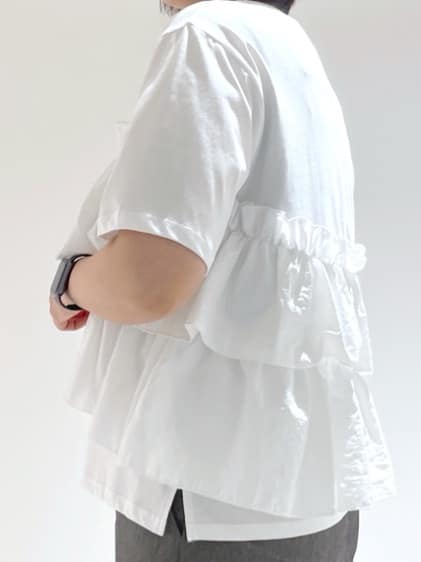 Yukinkoさんの「OPAQUE.CLIP｜麻混ハイストレッチイージースティックパンツ【洗濯機洗い可】」を使ったコーディネート