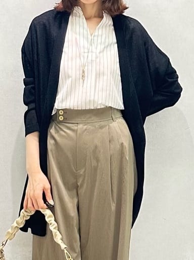 Miwaさんの「UNTITLED｜【洗える/スキッパー】フレンチスリーブシアーブラウス」を使ったコーディネート