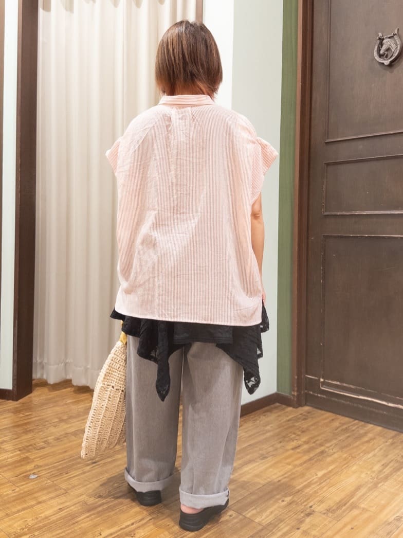 みかりん さんの「SHOO･LA･RUE｜【S-LL】さらシャリコットン 上品なシアー感のデザインシャツ」を使ったコーディネート