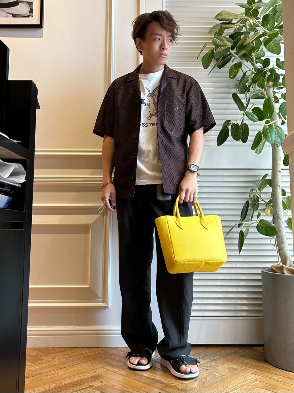 須田　慎二郎さんの「DRESSTERIOR｜◆プエルトリコシャツ」を使ったコーディネート