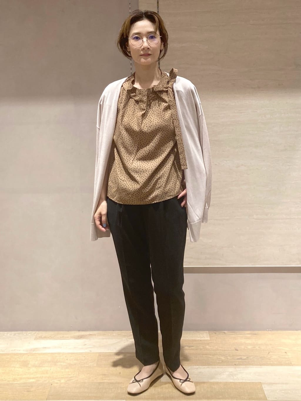 たけねぇさんの「OPAQUE.CLIP｜ミドル丈トッパーニットカーディガン【洗濯機洗い可／接触冷感／抗ピル】」を使ったコーディネート