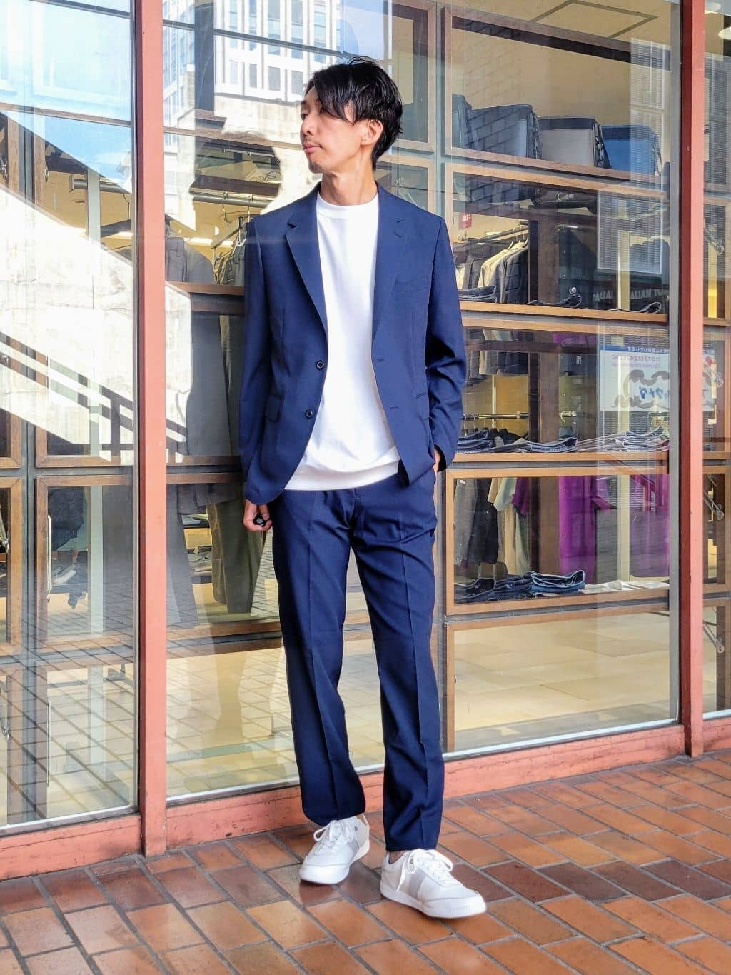 piroyaさんの「TAKEO KIKUCHI｜【COOL CITY WEAR】アーバンクール ジャケット /接触冷感・吸水速乾」を使ったコーディネート