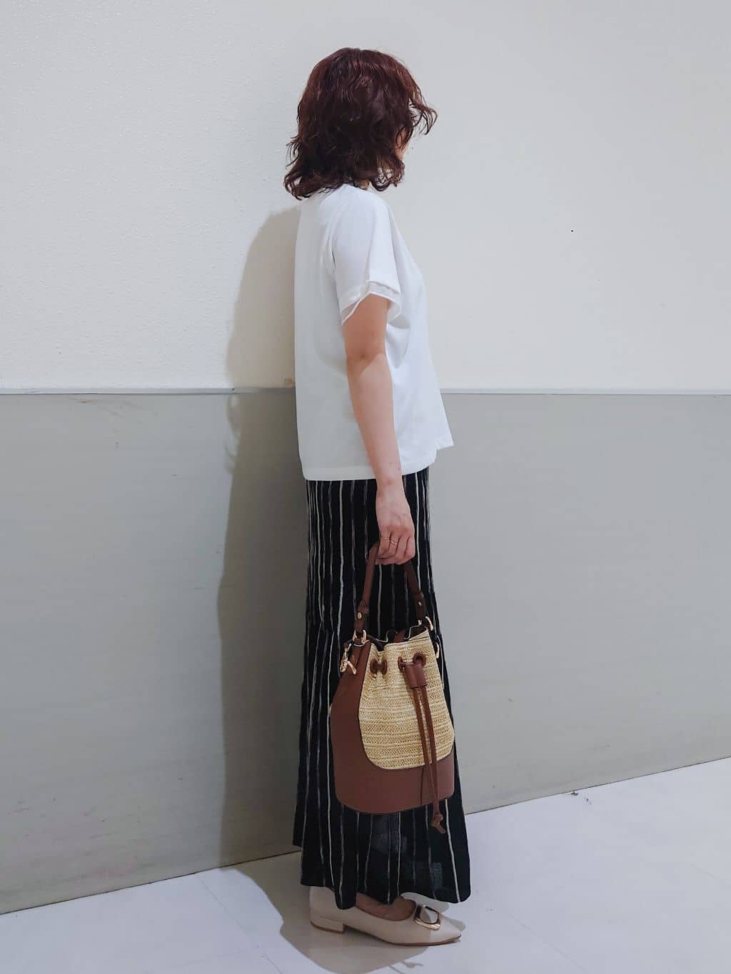 maruさんの「THE SHOP TK｜【ひんやり/UV/洗濯機OK】袖シアーTシャツ」を使ったコーディネート