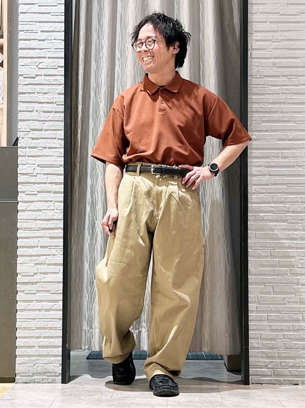 KENJI Iさんの「THE SHOP TK｜ドライタッチカノコポロシャツ 洗濯機OK」を使ったコーディネート