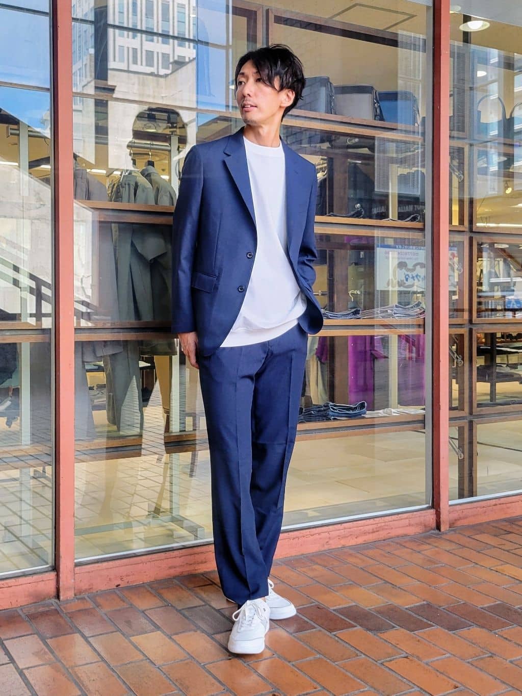 piroyaさんの「TAKEO KIKUCHI｜【COOL CITY WEAR】アーバンクール ジャケット /接触冷感・吸水速乾」を使ったコーディネート