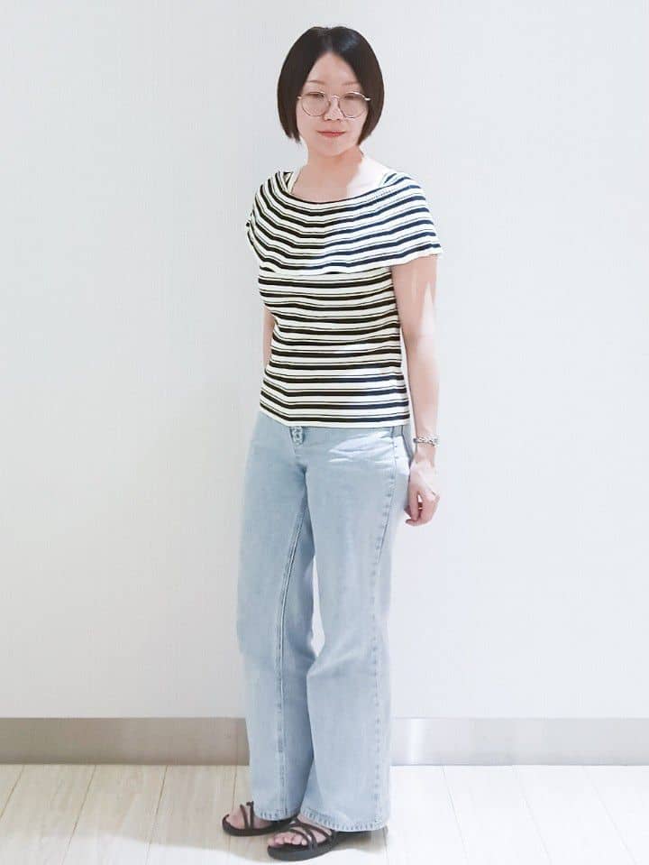 KaHoさんの「index｜前後2wayオフショルビッグカラーニット【洗濯機洗い可／抗ピル】」を使ったコーディネート