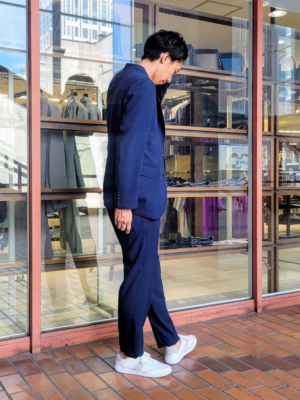 piroyaさんの「TAKEO KIKUCHI｜【COOL CITY WEAR】アーバンクール ジャケット /接触冷感・吸水速乾」を使ったコーディネート