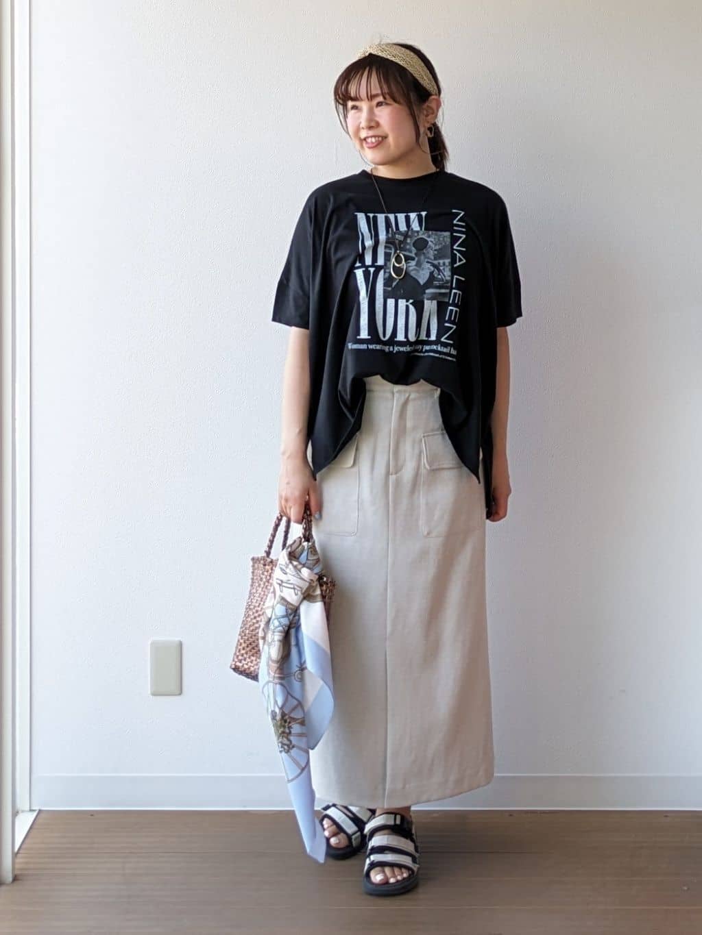 なみきさんの「UNTITLED｜ビッグオーバルネックレス」を使ったコーディネート
