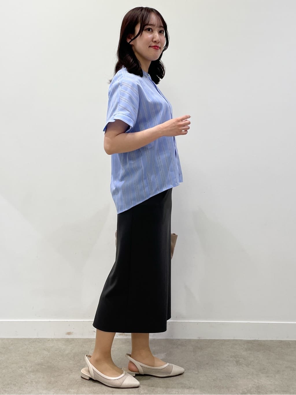 yukariさんの「Reflect｜【洗える】ドビーストライプブラウス」を使ったコーディネート